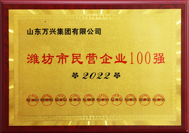 潍坊市民营企业100强